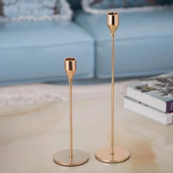 Metal Candlestick Holder Gold Brass Candle Stand