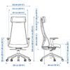 Office chair with armrests white