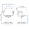 Swivel chair whitebeige
