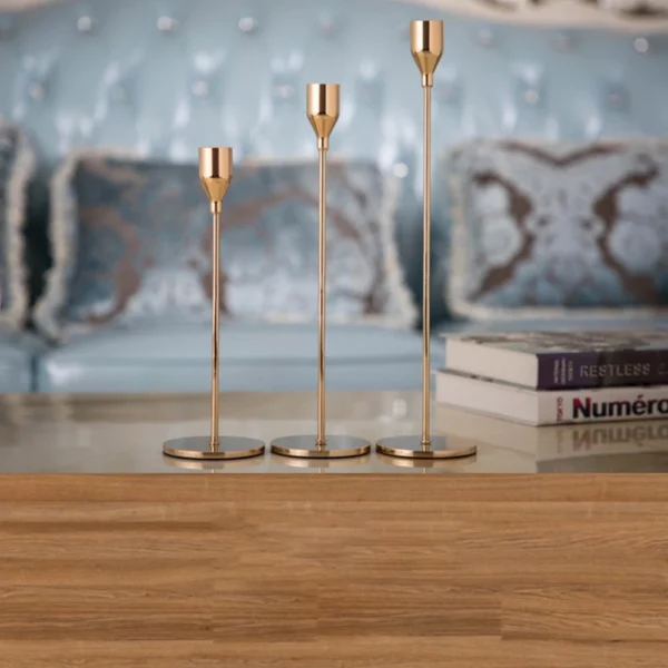 Metal Candlestick Holder Gold Brass Candle Stand