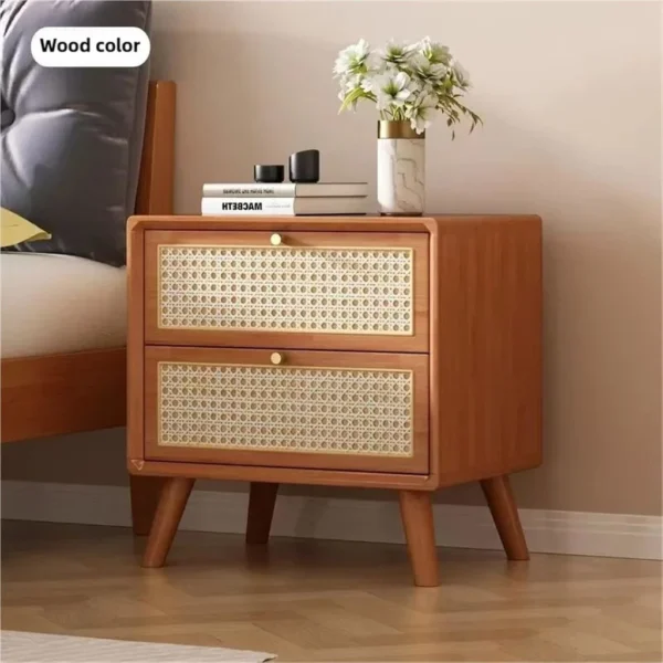 Wicker bedside table