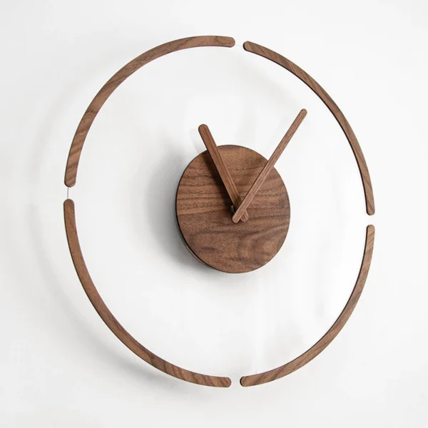Aesthetic Wooden Clock Modern Silent Digital